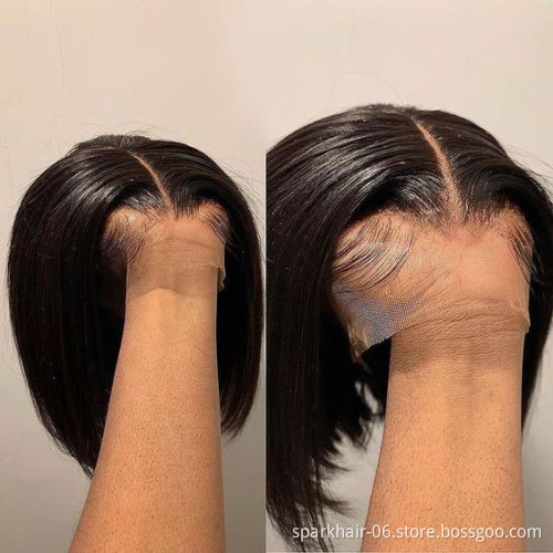 Wholesale Glueless Peruvian Bob Wigs Lace Front Pixie Cut Short Hd Full Lace Bob Wigs Curly Lace Frontal Virgin Human Hair Wig